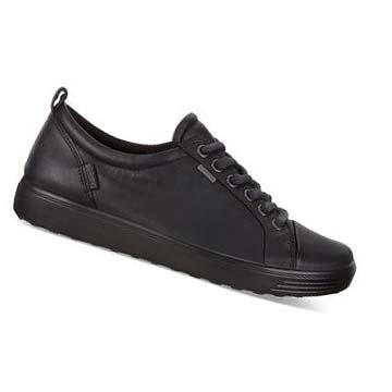 Women's Ecco Soft 7 Gtx Sneakers Black | USA 235SGL